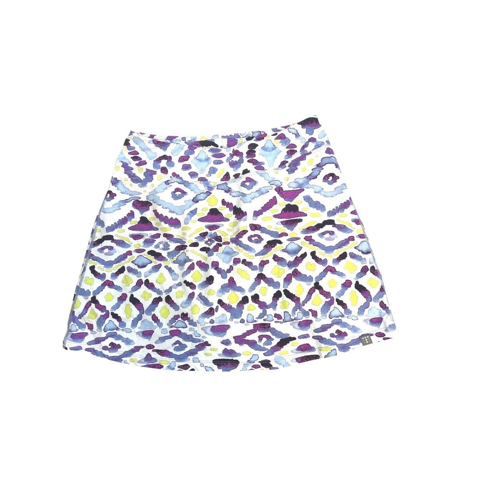 Title Nine Dream Skort Purple Blue Watercolor Ikat Print Athletic Skirt Small